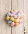 1.5" Spring Easter Eggs Pastel Rainbow Color Gold Speckled Small Size Set of 18