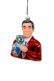 Cody Foster Mr Mister Rogers Kids PBS TV Show Host Glass Christmas Ornament