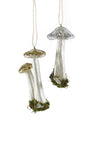 Cody Foster 4" Woodland Fairy Toadstool Mushroom Gold Silver Foil Christmas Ornament Set of 2