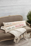 Mud Pie Home Oh So Merry Thankful Long Reversible Thanksgiving Christmas Pillow