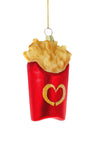 Golden Arches McD Fast Food FF French Fries Glass Christmas Ornament