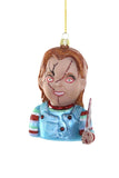 Chucky Chuckie Child's Play Halloween Movie Character Glass Ornament