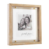 Mud Pie Home FRIENDS FOREVER White Washed Wood Picture Photo Frame 4" x 6"