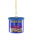 Cody Foster Planters Can of Mixed Nuts Snacks Glass Christmas Ornament