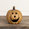 Ragon House 8" Retro Paper Mache Style Beige Big Mouth Jack O-Lantern Pumpkin