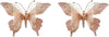 Kurt Adler 9.5" Blush Light Pink Lace Butterfly Christmas Clip-On Ornament