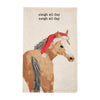 Mud Pie Home Farmhouse Horse Farm Watercolor Christmas Painted Kitchen Towel