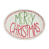 Mud Pie Home MERRY CHRISTMAS Oval Serving Platter w/ Red Green Lettering