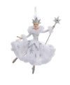 6.75" White Silver Snow Queen Ballet Ballerina Ornament