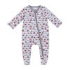 Mud Pie Kids Valentine's Day Gray 1 Pc Sleeper Set w Doodle Hearts