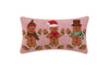 Gingerbread Men Christmas Cookie Trio Hooked Wool 9" x 16" Pillow