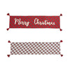 Mud Pie Home Red White Reversible Tartan Plaid Christmas Table Runner