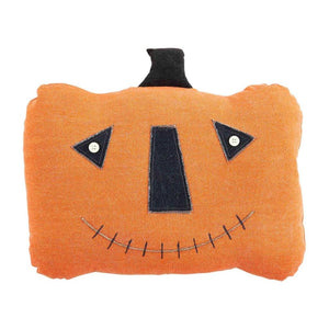 Mud Pie Home Halloween Pumpkin Jack O Lantern Orange Shape Pillow
