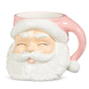 RAZ 7.5" Pink Winking Santa Claus Mug Style Candy Plant Container