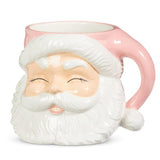 RAZ 7.5" Pink Winking Santa Claus Mug Style Candy Plant Container