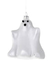 3.5" White Ghost Halloween Boo Glass Holiday Ornament