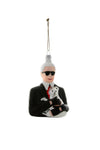 Cody Foster Karl Chanel Fashion Icon Sunglasses Dog Glass Christmas Ornament