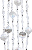 6 Feet Icy Clear Iridescent Silver Christmas Tree Garland String