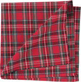 Red Tartan Christmas Plaid Cloth Napkins 18" Square Set of 4