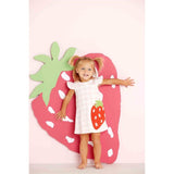 Mud Pie Kids Strawberry Applique Gingham T-Shirt Summer Girls Dress