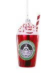 Peppermint Mocha Star Bucks Holiday Mint Coffee Drink Glass Ornament