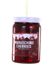 Cody Foster MARASCHINO CHERRIES Bar Garnish Jar Glass Christmas Ornament