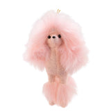 5" Pale Pink Plush French Poodle Parisian Christmas Ornament