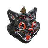 RAZ 4" Eric Cortina Halloween Scaredy Black Cat Glass Ornament