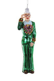 Cody Foster Iris Apfel Fashion Interior Designer Icon Glass Christmas Ornament