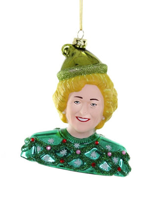 Cody Foster GOLDEN GIRLS TV Show Ugly Sweater Christmas Glass Ornament Rose