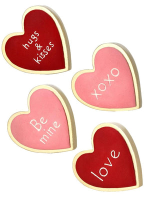 5" W Valentine Sweetheart Candy Heart Sentiment Figure Set of 4