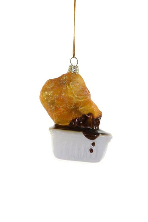 Cody Foster Chicken Nuggets McNuggets McDonalds BBQ Sauce Glass Christmas Ornament