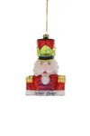 Cody Foster WHAT'S CRACKIN Nutcracker Toy Soldier Glass Christmas Ornament