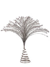 13" Burst Pouf Style Silver Glass Bead Christmas Tree Topper