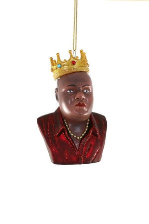 Cody Foster The Notorious B.I.G. Big Biggie Smalls Rapper Glass Christmas Ornament