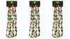 Kurt Adler 9' Green Red and White Bugle Plastic Bead Christmas Garland Set of 3