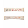 Mud Pie Home Oh So Merry Thankful Long Reversible Thanksgiving Christmas Pillow