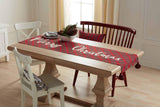 Mud Pie Home Red White Reversible Tartan Plaid Christmas Table Runner