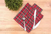 Red Tartan Christmas Plaid Cloth Napkins 18" Square Set of 4