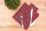 Red Tartan Christmas Plaid Cloth Napkins 18" Square Set of 4