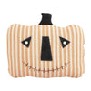 Mud Pie Home Halloween Pumpkin Jack O Lantern Tick Stripe Shape Pillow