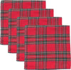 C & F Quilted Products Arlington Tartan Plaid Christmas Cloth Napkin-Set of 4