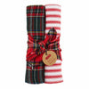 Mud Pie Home Green Tartan Plaid Red Ticking Christmas Kitchen Towel Set of 2