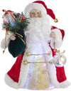 12" Festive Bright Red Santa LED Fiber Optic  Christmas Tree Topper