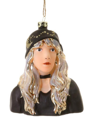 Cody Foster Stevie Nicks Fleetwood Mac Rock Band Glass Christmas Ornament