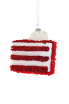 Cody Foster Red Velvet Cake Slice Fake Bake Glass Baking Christmas Ornament