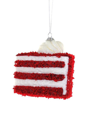 Cody Foster Red Velvet Cake Slice Fake Bake Glass Baking Christmas Ornament