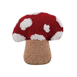 Toadstool Mushroom Shape Hook Wool 10" Sz Throw Pillow