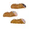 Kurt Adler Cannoli Faux Food Fake Bake Dessert 4.5" Christmas Ornament Set of 3