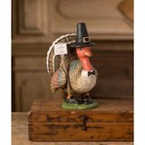 Bethany Lowe 7" Gobble Turkey Thanksgiving Pilgrim Kids Autumn Figure